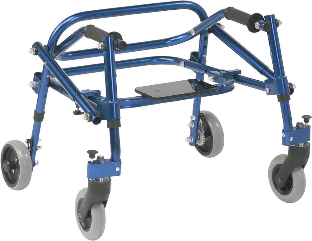 Nimbo 2G Lightweight Posterior Walker with Seat, Knight Blue, Extra Small