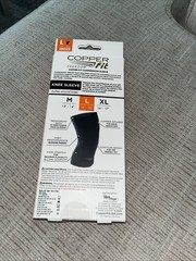 Copper Fit CF2KNLG6 Knee Compression Sleeve – Black