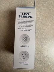 Nufabrx Medicine Infused Leg Compression Sleeve Pain Relief Support Size L Black