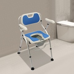 Folding Shower Chair with Arms and Back for Seniors Handicap Disabled Blue US