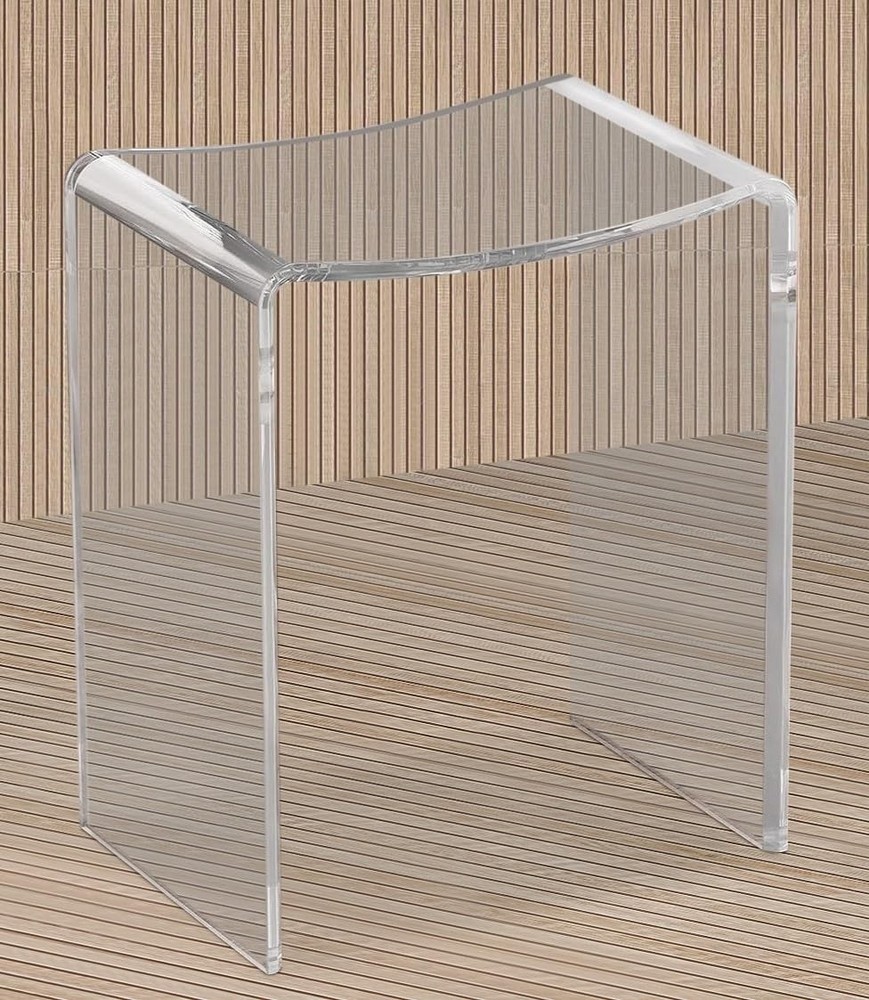 Acrylic Shower Bench for Inside Shower Stool – Non Slip – 300 lbs – 17″ H – I…