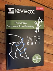 2 Pair 3xl Bamboo Compression Socks Black Prints