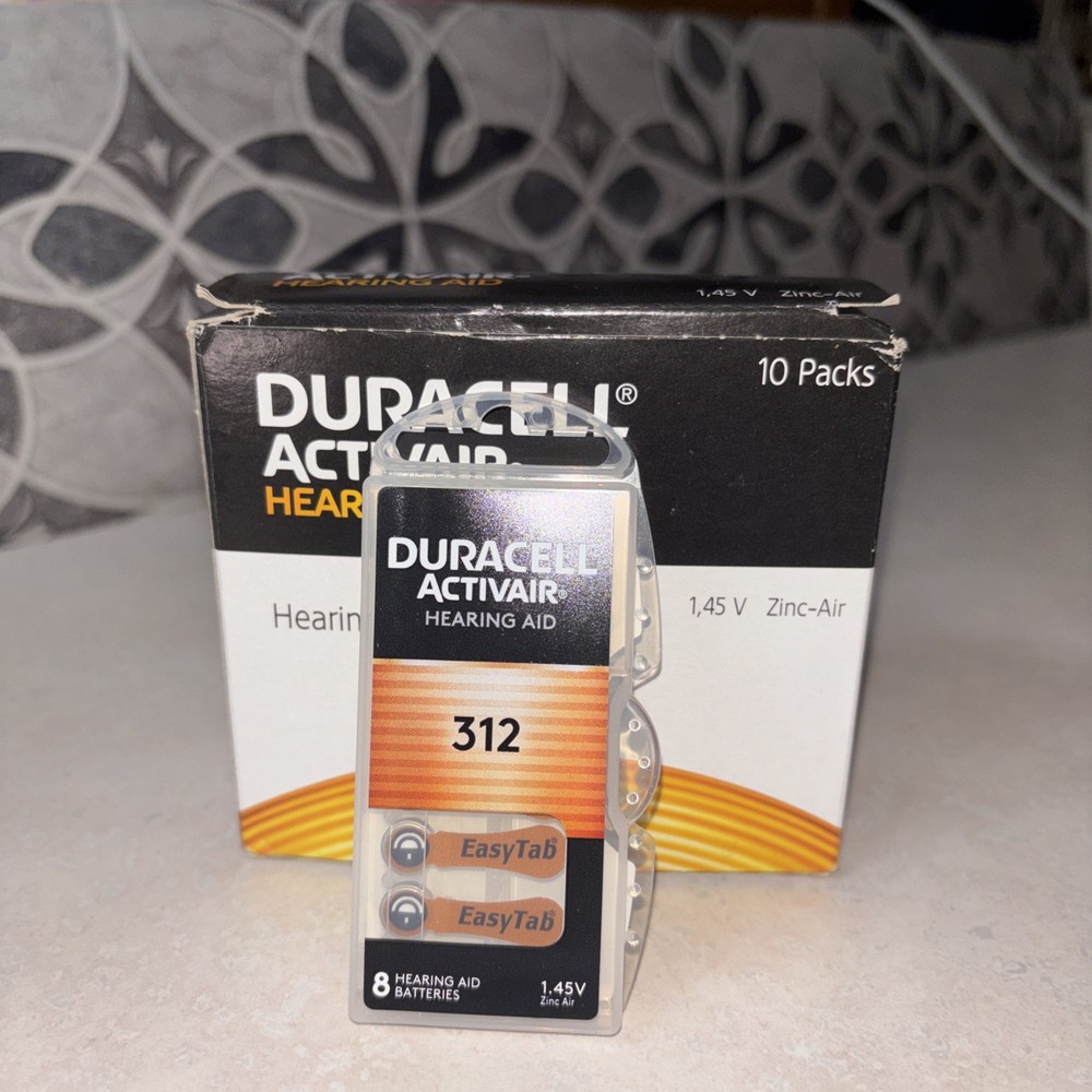 Duracell Activair #312 Zinc-Air Hearing Aid Batteries 10 Pack Exp 11/2029