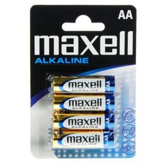 4x Maxell AA 1.5V Alkaline LR6 R6 MN1500 E91 Batteries for Everyday Use