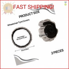 2 PCS Wheelchair Tyre Covers for Wheelchair Tires 24’’ Non-Slip Wheelchair Wheel