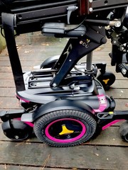 Permobil M3 Corpus Power Wheelchair Tilt-In-Space Remote Control Black Pink