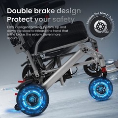 Reclining Electric Wheelchair, Portable Folding Power WheelChairs, Mobility Aid