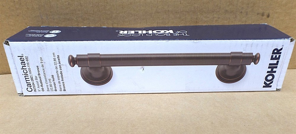 KOHLER K-R27234-2BZ CARMICHAEL 9 IN. GRAB BAR IN OIL-RUBBED BRONZE