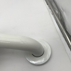 Moen 18 in White Stainless Steel ADA Compliant Grab Bar LR8918W Concealed Mount