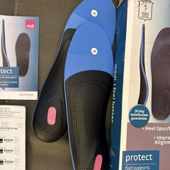 Medi Protect PLANTAR FASCIITIS Foot Supports Insoles Inserts Sz 43 M 9-10.5 W 12