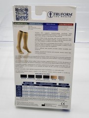 Truform Leg Health Compression Socks – Below Knee – Beige – Large, 20-30