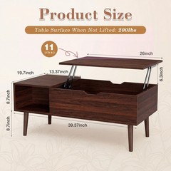 Sweetcrispy Coffee Table Lift Top Coffee Tables For Living Roomsmall Rising