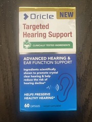 Oricle Targeted Hearing Support 60 Capsules Exp 9/2027 – New in Box!