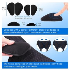 Hernia Belt: Single/Double Inguinal Support w/4 Pads, Groin Truss Briefs