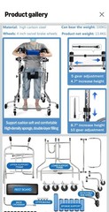 Standing Walker 8-Wheel Adjustable Height 220 lb Indoor Adult/Senior Blue/Black