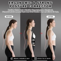 Back Brace Posture Corrector for Women and Men, Adjustable Shoulder Straighte…