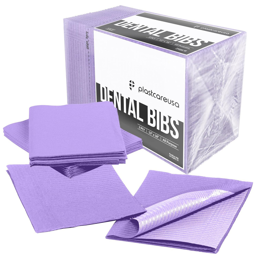 Disposable Dental Bibs 13″X18″ – 3 Ply Waterproof Tattoo Bib Sheet for Patients