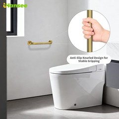Gold Safety Grab Bars 4 Pack, Anti-Slip Shower Bar Bundle 16″, 24″, 36″, 40″ …