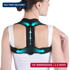 Posture Corrector for Women & Men – Adjustable Upper Back Brace Straightener Sui