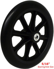 8″ X 1″ Heavy Duty Front Wheelchair Wheel (Each), 5/16″ (8 Mm) Bearing, 2-3/8″ (