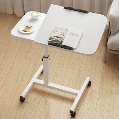 Adjustable Overbed Bedside Table with Wheels, Bed Desk, Over The Bed Table