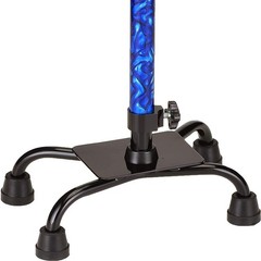 SM Nova Euro Quad Cane Small Base Blue Waves Item #5633BW