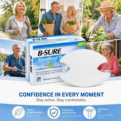B-Sure Incontinence Liner, Light Absorbency One Size Fits Most Unisex Disposa…