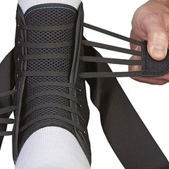 ASO Speed Lacer Black Ankle Brace Medium Lace Up for the Foot 223614