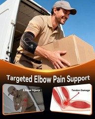 Adjustable Copper Elbow Compression Sleeve – Medical-Grade Support for Tendoniti