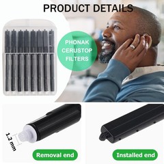(40 Pcs) Hearing Aids Wax Guard Filters for Phonak,Widex,Resound and Unitron Wax