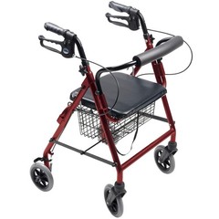 Lightweight Short Hemi Rollator Walker Low 20 Inch Adjustable Mobility Walking