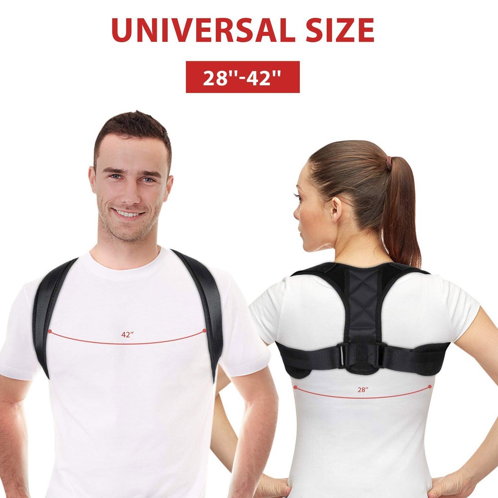 Comfortable Lightweight Back Posture Corrector with Straps for Adult Teens Youth