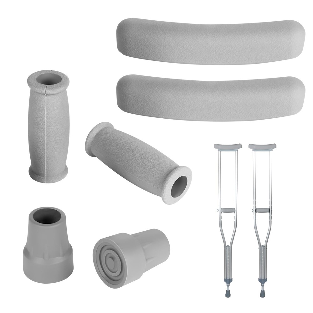 Crutch Pads and Hand Grips and Crutch Tips for Armpits Handle Cover and Foot …