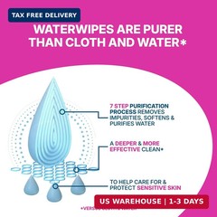 WaterWipes Sensitive Personal Care Ultra, Incontinence Wipes, Odor Removal, Heav