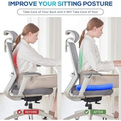 Ergonomic Gel Seat Cushion Honeycomb Design Breathable Non-Slip Support Office