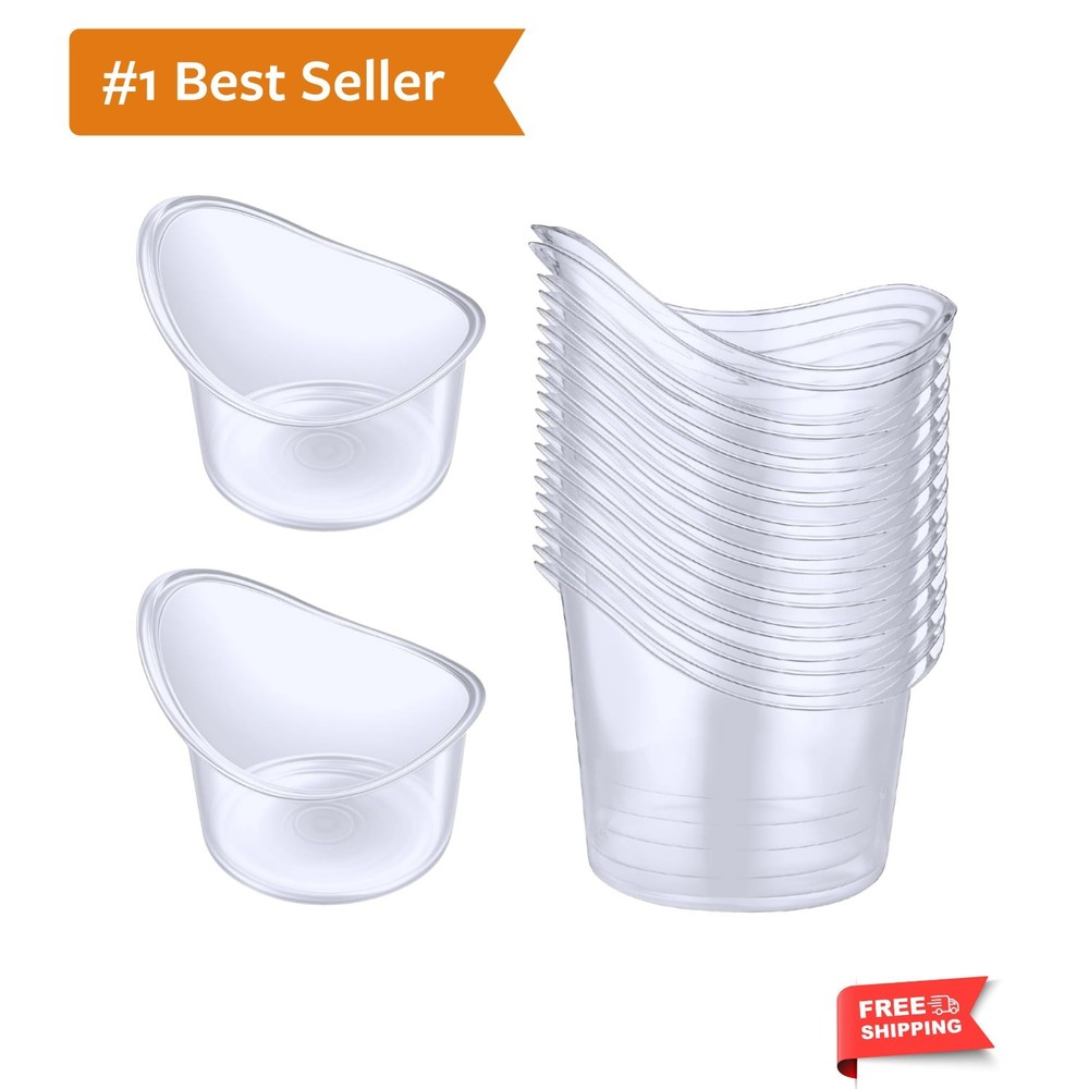 20 Packs of 5 ml Disposable Eyes Washes Cups, Portable Plastic Measuring Cups…