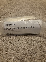 McKesson 854 Reusable Gait Belt, Delrin Buckle, White, 60″ x 2″