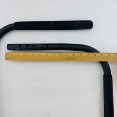 Wheelchair Swing Away Tubular Arm Rest Support Pair Black with Mounting Brackets