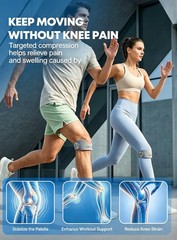 Anytin Silicone Patellar Tendon Support Strap 2 Pack, General, Grey-001