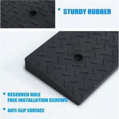 2 Pack 5in Rise Rubber Curb Ramp Heavy Duty 3 Ton Driveway Wheelchair Car
