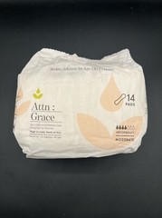 Attn: Grace Incontinence and Post Partum Moderate Pads for Sensitive Skin, 14 Ct