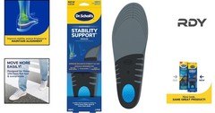 Doctor Recommended Stabilizing Insoles, Arch Support for Flat Feet, Size 8-14