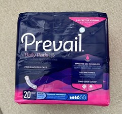 Women’s Prevail Daily Pads for Bladder Leaks 2 Packages of 20