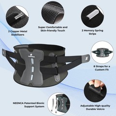 Adjustable Back Brace for Lower Back Pain Relief, Lumbar Support Belt, Soft Mesh