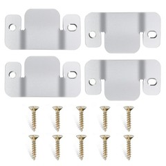 DEEPDREAM 4 Pcs Sectional Couch Connectors Metal sliver-4psc, 4pcs