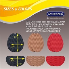 Unikstep 6 Pairs 12 Pieces Shoe Sole Non Slip Pads Anti Skid Self Adhesive