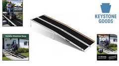 10ft Non-Slip Aluminum Wheelchair Ramp with Support Legs