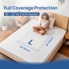 Super Absorbent Disposable Underpads 23″x36″ – Non-Slip Incontinence Bed Pads, 5