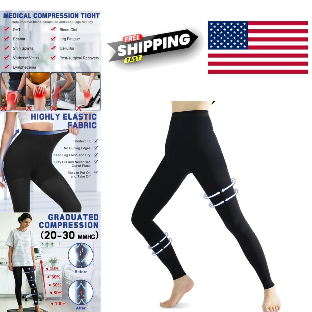 Breathable Compression Leggings for Varicose Veins Nylon and Spandex Blend