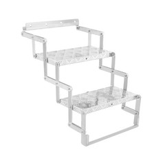 Aluminum Alloy Scissor Stairs Foldable Step Ladder 2 Steps Ladder for RV/Camper